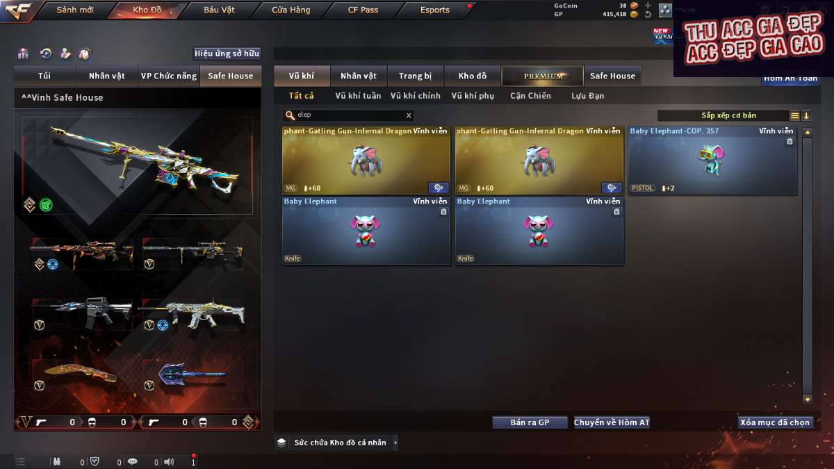 shop acc cf uy tin gia re